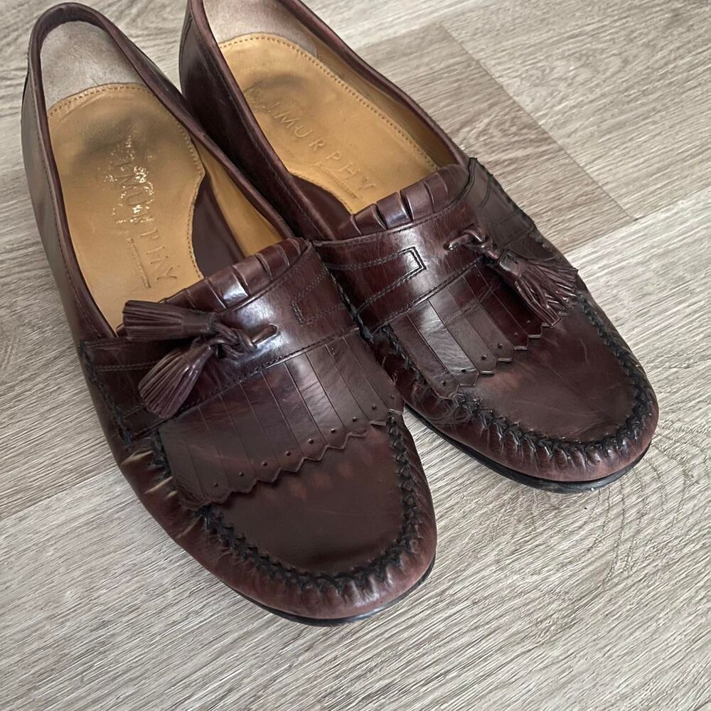 Johnston & Murphy‎ Men's Brown and Burgundy Tassel Loafers Size 9.5 M
